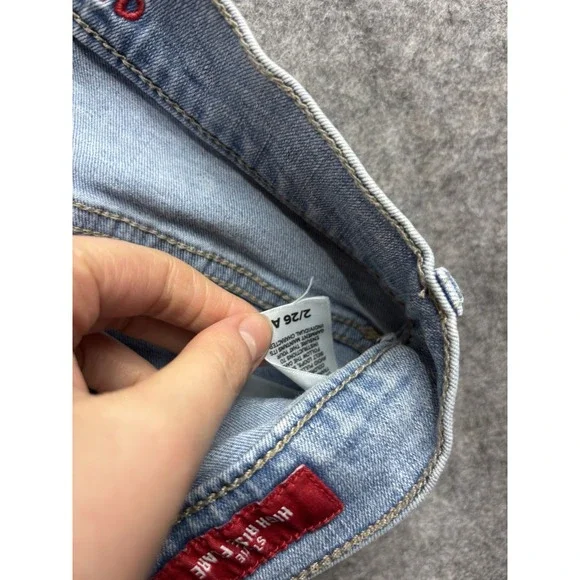 Lucky Brand Stevie Jeans Womens 2/26 Light Wash High-Rise Flare Retro Hippie 70s - Picture 9 of 10